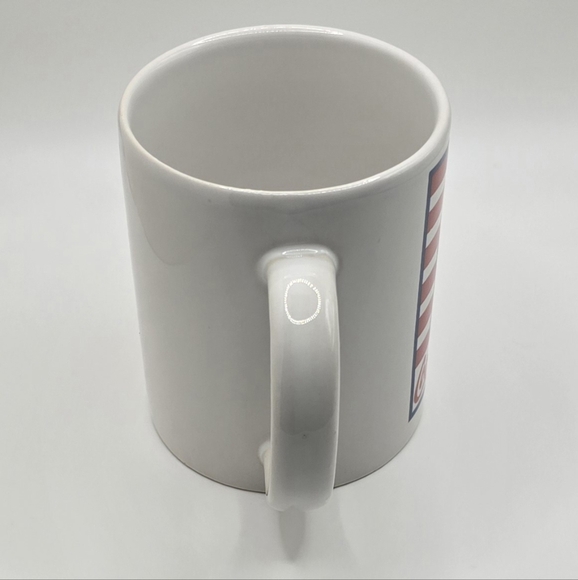 2002 Patriotic Coca Cola Gibson Coffee Cug With Blue Bottles Red & White Stripes - Picture 3 of 5